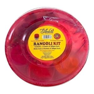 Bhakti Religious Rangoli Kit 6 Colors 200g Glitter Stencil Sprinkler Indian Fest